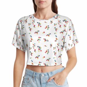 Short sleeved navel exposed